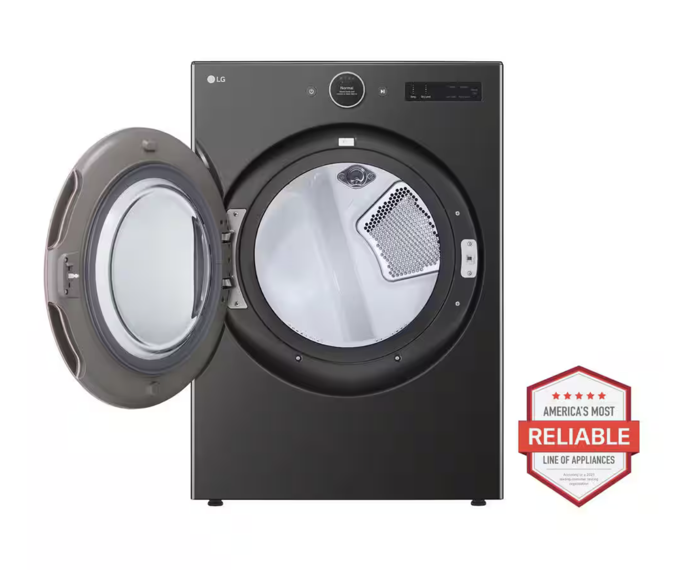 LG- 7.4 cu. ft. Vented Stackable SMART Electric Dryer with TurboSteam ...